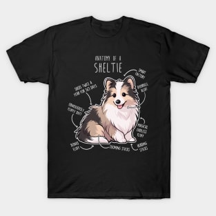 Sheltie Shetland Sheepdog Anatomy T-Shirt